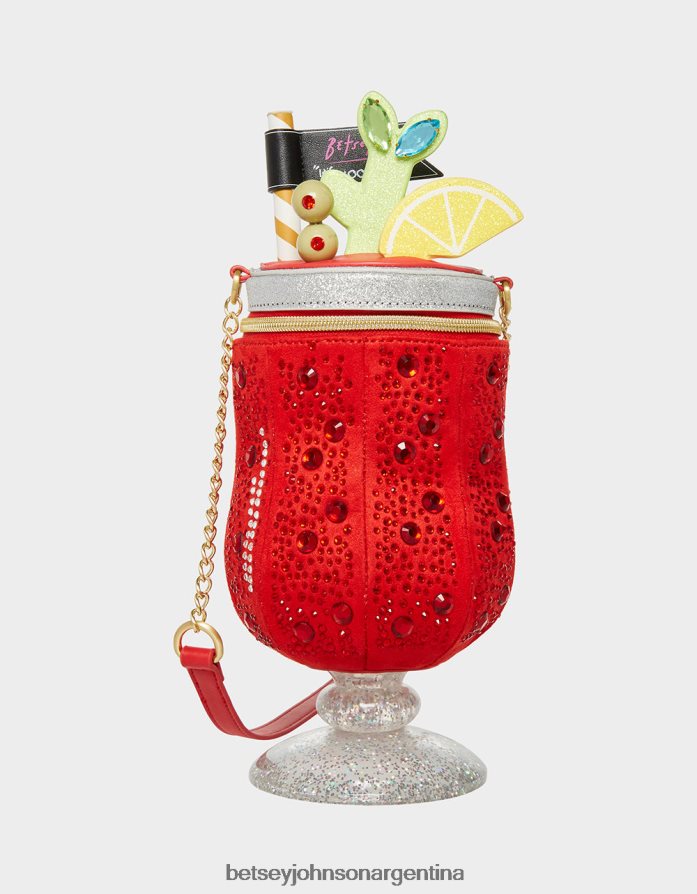 Betsey Johnson mujer Bloody Mary kitsch rojo accesorios DTLJP8212