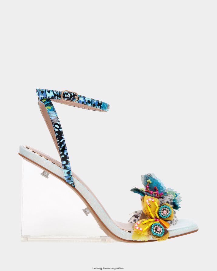 Betsey Johnson mujer kynlee multi azul zapatos DTLJP834