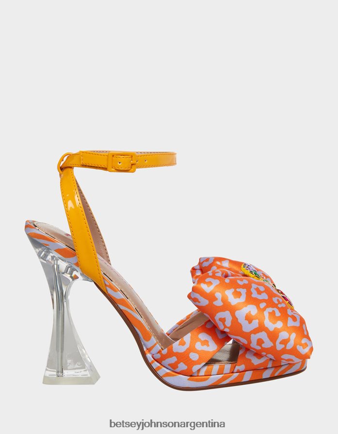 Betsey Johnson mujer pollie naranja multi zapatos DTLJP855